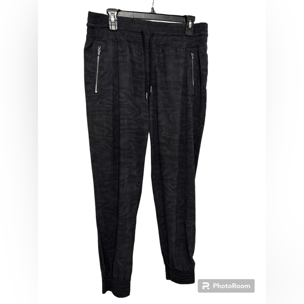 Athleta Camden Printed Jogger Pant Black Moire Style 486205 Size 12
